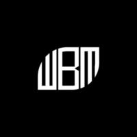 diseño de logotipo de letra wbm sobre fondo negro. concepto de logotipo de letra de iniciales creativas de wbm. diseño de letras wbm. vector