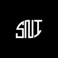 . SNI letter design.SNI letter logo design on black background. SNI creative initials letter logo concept. SNI letter design.SNI letter logo design on black background. S vector