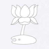 Flower coloring pages for kids vector