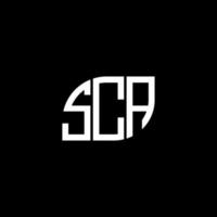 . diseño de letras sca. diseño de logotipo de letras sca sobre fondo negro. concepto de logotipo de letra de iniciales creativas sca. diseño de letras sca. diseño de logotipo de letras sca sobre fondo negro. s vector