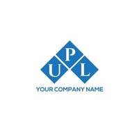diseño de logotipo de letra upl sobre fondo blanco. concepto de logotipo de letra de iniciales creativas upl. diseño de letra upl. vector