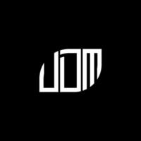 diseño de logotipo de letra udm sobre fondo negro. concepto de logotipo de letra de iniciales creativas udm. diseño de letras udm. vector