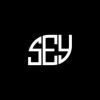 diseño de letras sey.diseño del logotipo de la letra sey sobre fondo negro. concepto creativo del logotipo de la letra de las iniciales sey. diseño de letras sey.diseño del logotipo de la letra sey sobre fondo negro. s vector