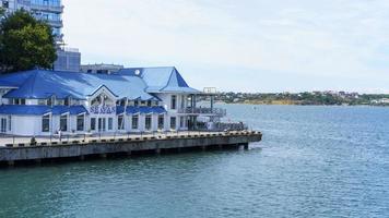 Sevastopol, Crimea - June 16, 2021-Cityscape with sights and waterfront photo