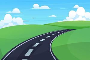 Vector illustration highway in perspective