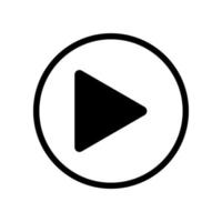 Play icon isolated on white background vector