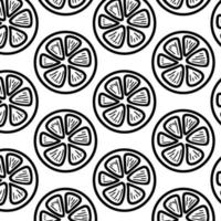 Fresh lemons background, hand drawn icons. Colorful wallpaper vector. Seamless pattern with fresh fruits collection. Decorative illustration, good for printing. Symbol of summer. Doodle style. vector