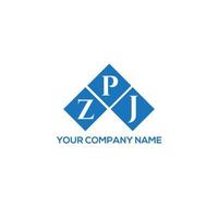 ZPJ letter logo design on white background. ZPJ creative initials letter logo concept. ZPJ letter design. vector