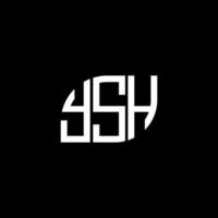 YSH creative initials letter logo concept. YSH letter design.YSH letter logo design on black background. YSH creative initials letter logo concept. YSH letter design. vector
