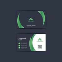 Elegant business card, green and dark business card vector
