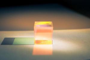 Abstract background with multicolored transparent prism photo