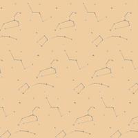 Pattern with stars and constellations on a light background in vector