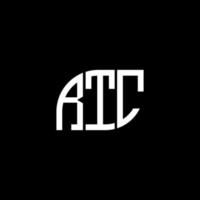 RTC letter design.RTC letter logo design on black background. RTC creative initials letter logo concept. RTC letter design.RTC letter logo design on black background. R vector