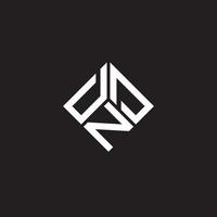 diseño del logotipo de la letra dnd sobre fondo negro. concepto de logotipo de letra de iniciales creativas dnd. diseño de letras dnd. vector