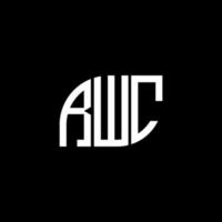RWC letter design.RWC letter logo design on black background. RWC creative initials letter logo concept. RWC letter design.RWC letter logo design on black background. R vector