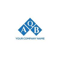 AQB letter logo design on white background. AQB creative initials letter logo concept. AQB letter design. vector