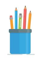 Buying school stationery for school or university. vector