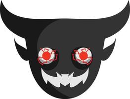 ghost or devil face vector illustration, to celebrate halloween