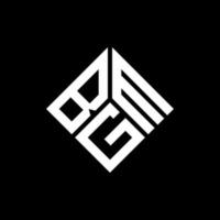 BGM letter logo design on black background. BGM creative initials letter logo concept. BGM letter design. vector