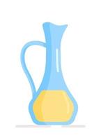 ilustración vectorial de una botella aislada de aceite. vector