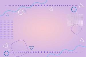 Purple memphis background design with lines. dot and shape vector