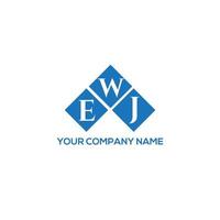 EWJ letter logo design on white background.  EWJ creative initials letter logo concept.  EWJ letter design. vector