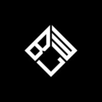BLW letter logo design on black background. BLW creative initials letter logo concept. BLW letter design. vector