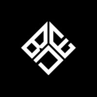 diseño de logotipo de letra bde sobre fondo negro. concepto de logotipo de letra de iniciales creativas bde. diseño de letra bde. vector