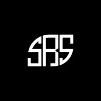 diseño del logotipo de la letra srs sobre fondo negro. concepto de logotipo de letra de iniciales creativas srs. diseño de carta srs. vector