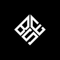 diseño de logotipo de letra bse sobre fondo negro. concepto de logotipo de letra de iniciales creativas bse. diseño de letras bse. vector