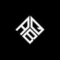 ABQ letter logo design on black background. ABQ creative initials letter logo concept. ABQ letter design. vector
