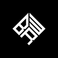 diseño de logotipo de letra brw sobre fondo negro. concepto de logotipo de letra de iniciales creativas de brw. diseño de letras brw. vector