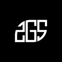 ZGS letter logo design on black background. ZGS creative initials letter logo concept. ZGS letter design. vector