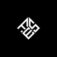 FES letter logo design on black background. FES creative initials letter logo concept. FES letter design. vector