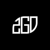 ZGO letter logo design on black background. ZGO creative initials letter logo concept. ZGO letter design. vector