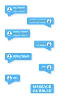 Vector illustration of correspondence in the social network. Chat between two people. Message bubbles.