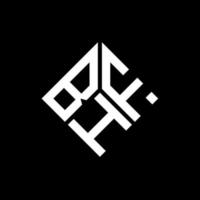 diseño de logotipo de letra bhf sobre fondo negro. concepto de logotipo de letra de iniciales creativas bhf. diseño de letras bhf. vector