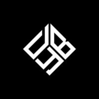 diseño de logotipo de letra dyb sobre fondo negro. concepto de logotipo de letra de iniciales creativas dyb. diseño de letras dyb. vector