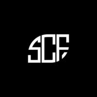 SCF letter logo design on black background. SCF creative initials letter logo concept. SCF letter design. vector