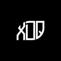 diseño de logotipo de letra xdq sobre fondo negro. xdq concepto creativo del logotipo de la letra de las iniciales. diseño de letras xdq. vector