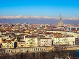 HDR Aerial view of Turin photo