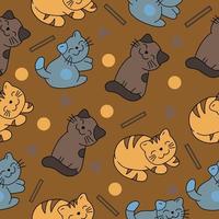 cute animal colorful seamless pattern wallpaper with design brown. vector