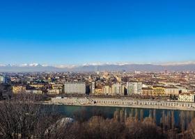 HDR Aerial view of Turin photo