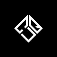 diseño de logotipo de letra cuq sobre fondo negro. cuq concepto creativo del logotipo de la letra de las iniciales. diseño de letras cuq. vector