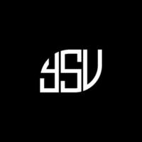 YSV letter logo design on black background. YSV creative initials letter logo concept. YSV letter design. vector