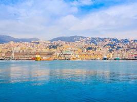 HDR View of Genoa Italy from the sea photo