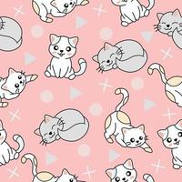 cute cute orange animal seamless pattern wallpaper with design pink. vector