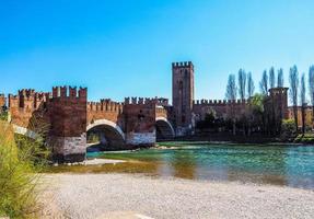 HDR Castelvecchio Bridge aka Scaliger Bridge in Verona photo