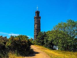 HDR Nelson monument on Calton Hill in Edinburgh photo