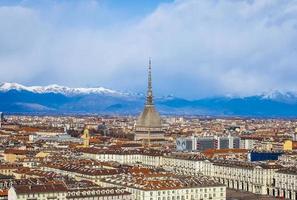 HDR Aerial view of Turin photo